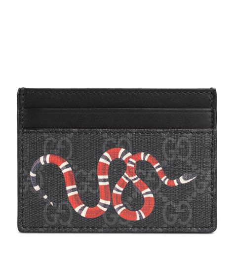 gucci card holder snake black|gucci kingsnake card holder.